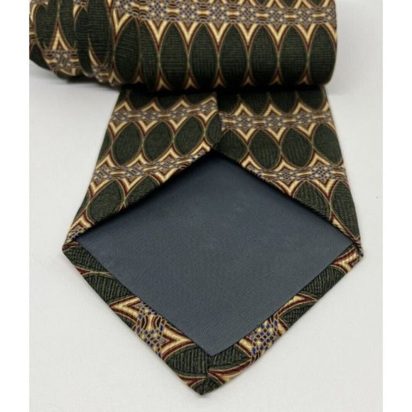 Barbara Blank New York Mens Neck Tie Multicolor Geometric Tie All Silk Handmade - Picture 8 of 10